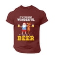 thumbnail image 4 of YDLCAFD Male Christmas In July Graphic Plus Size T Shirt Print Solid Color Crew Neck Short Sleeve Top, 4 of 5
