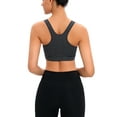 thumbnail image 6 of FOCUSSEXY High Impact Sports Bra for Women,Zip Front Padded Workout Yoga Bra Wireless Supportive Sports Bra, 6 of 8