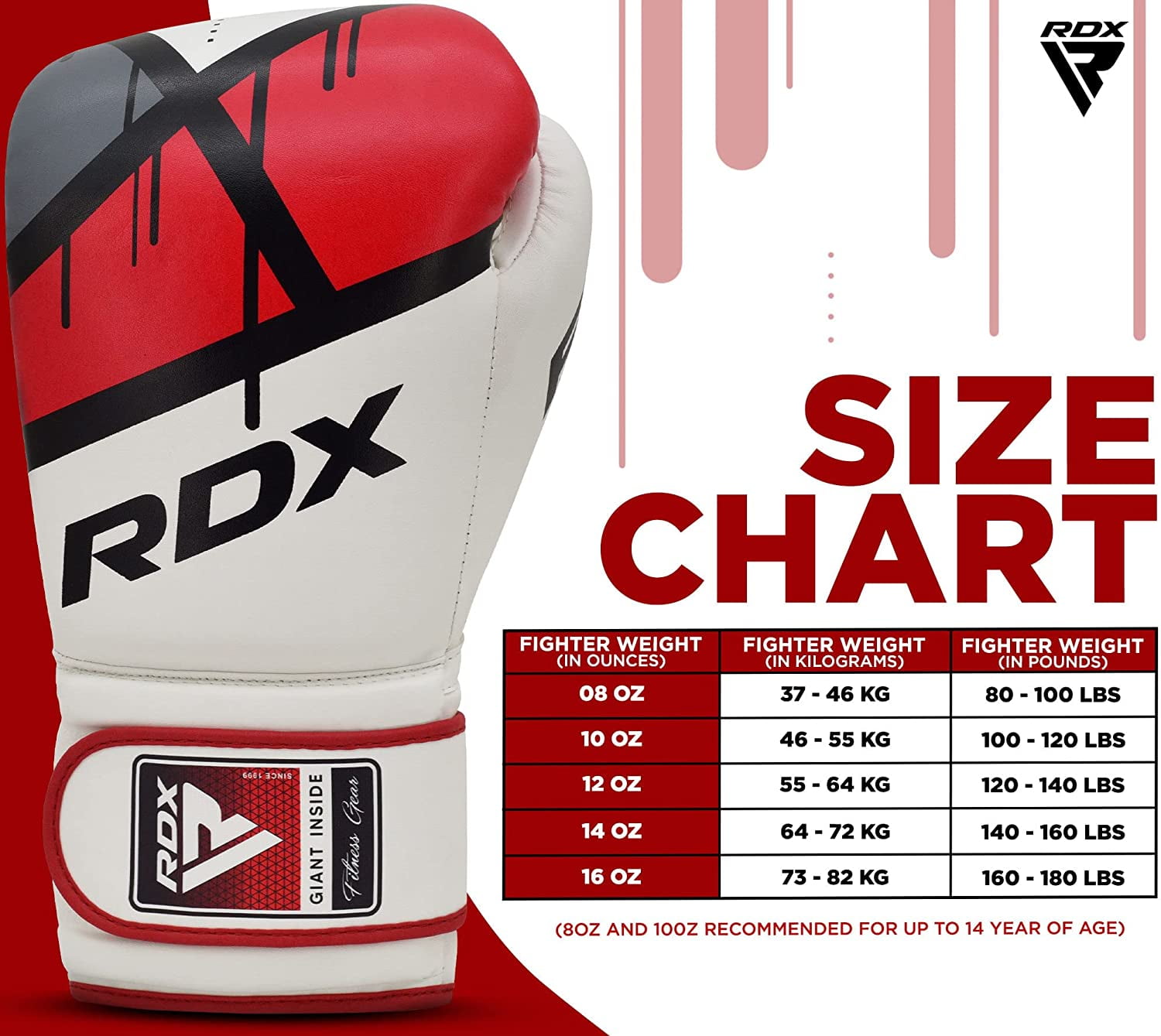 Free Shipping! RDX F7 Leather Boxing Gloves for Men Women, Unisex
