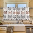 thumbnail image 2 of Yayeee Kitchen Curtains Tier Set of 2 Light Filtering 57"x24" Over Sink Window Panels, Gray Cat Pattern, 2 of 7