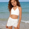 thumbnail image 4 of MuXiKeJi Clothes Girls Tankini Swimsuit Double-Layer Bathing Suit Floral&Tropical Print Swimwear Two Piece Girls Swimsuits Size 6-14, 4 of 8