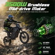 2025 NEW 3500W Electric Bike for Adults,Adult Electric Bicycles 48V 23AH 30-40 Miles Range,Speed Max 40 Mph Electric Mountain Bike with 14 Fat Tires,Electric Ebike off-Road Bikes for Beach Snow