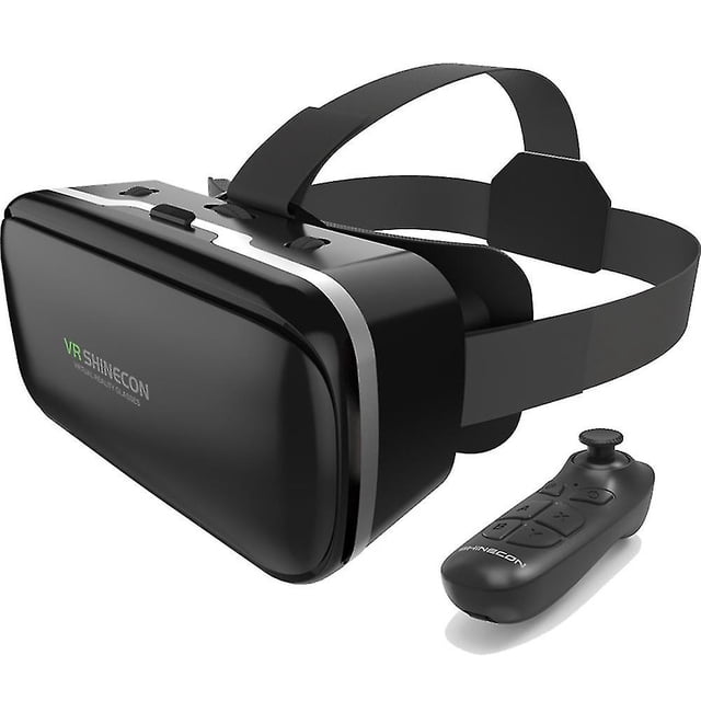 Vr Glasses Virtual Reality Glasses Compatible With Iphone Android 3d Vr Glasses With Bluetooth Controller, Hd Virtual Reality Anti Blu-ray Lens For