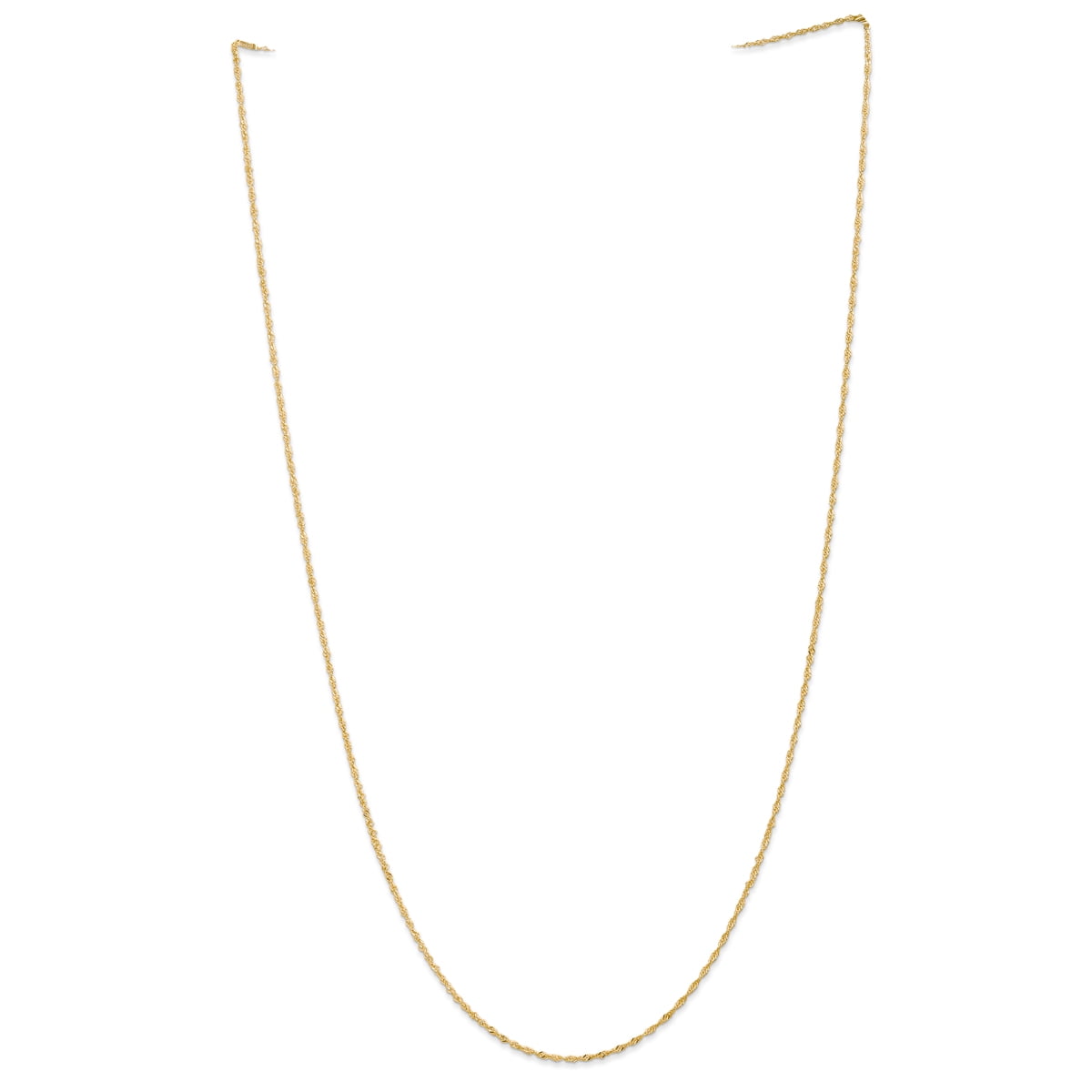 Mia Diamonds 14k Solid Yellow Gold Gold Polished Reversible Cut-Out Heart Necklace Chain Slide