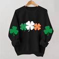 thumbnail image 2 of Tauxra Chandail de la Saint-Patrick pour Femmes à Manches Longues, Col Rond, Coupe Ample, Blouse Tunique Décontractée, 2 of 6