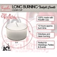 thumbnail image 3 of Hyoola, 10 Hour European Made Unscented Jumbo Tealight Candles - White (32 Pack), 3 of 8