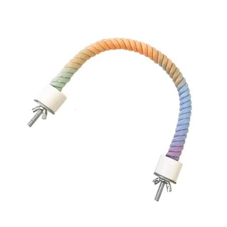 HONCLL Bird Rope Perch Colorful Bendable Climbing Rope Toy for Cockatiels and Parakeets