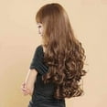 thumbnail image 4 of New style side bangs fluffy natural lifelike big wave long curly hair synthetic fiber headpiece, 4 of 10