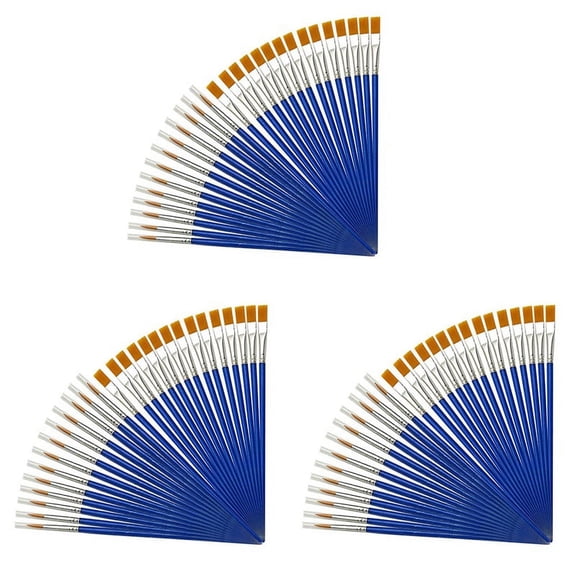 300 Pieces Kids Paint Brushes Set for Watercolor Oil Painting Flat Pointed Brush for Body Face Nail Craft Art