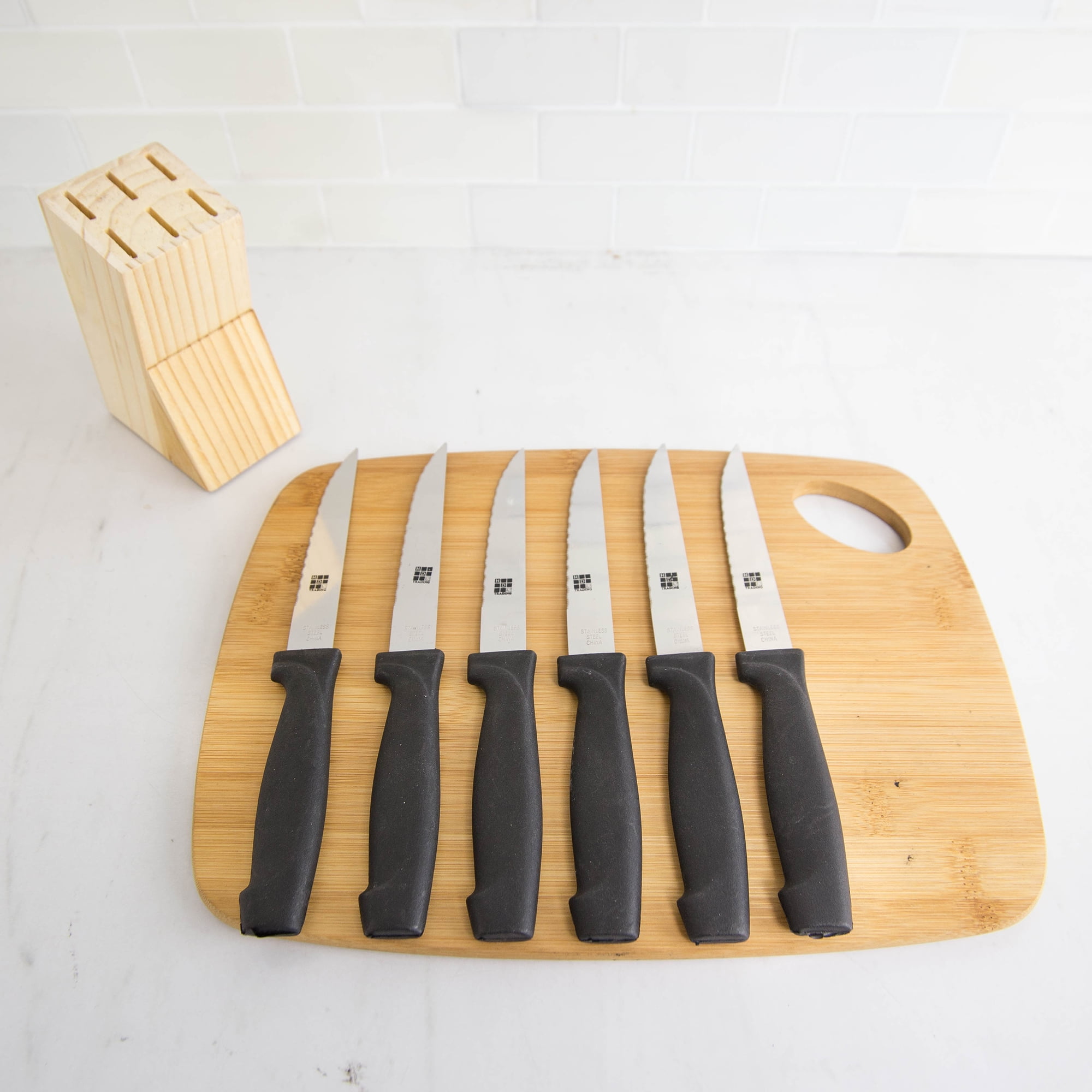 Black Handle 6 Pc. Steak Knife Set – The Primary Essentials