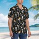 thumbnail image 3 of Balery Dancing Skeleton Party Camisas hawaianas de manga corta para hombre, camisas playeras de corte holgado, camisas de vacaciones con botones,Small, 3 of 7