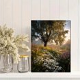 thumbnail image 2 of Qisvanset 12x16 Inch Blue Frog Floral Canvas Print Wall Art, 2 of 5