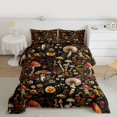 thumbnail image 2 of Manfei Female Men Botanical Mushroom 3 Pieces Queen Comforter Set,Chic Flowers Ultra Soft Bedding Sets,Vintage Aesthetics Bedding Comforter Set Breathable,Microfiber Bedroom Decor,Reversible, 2 of 8