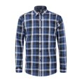 thumbnail image 1 of Camisa de manga larga con botones informal a cuadros a cuadros para hombre, 1 of 5