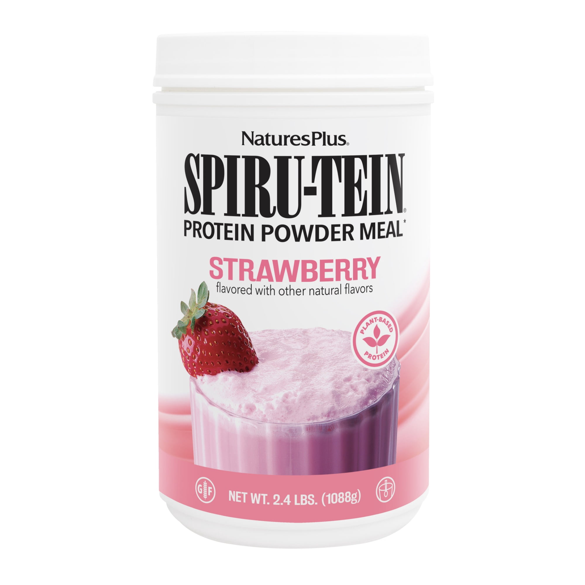 NaturesPlus SPIRU-TEIN, Strawberry - 2.4 lbs - 32 Servings