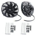 thumbnail image 2 of CCIYU 7 Inch Universal Slim Radiator Cooling Fan Push Pull Electric 12V Mount Kit Plastic Black, 2 of 5