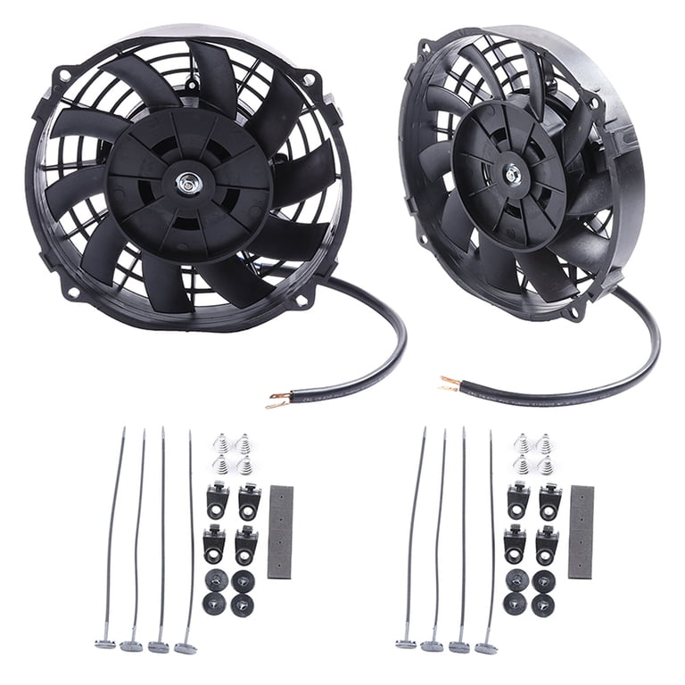 12V Electric Cooling Fan Slim 7-Inch Universal Slim Radiator Fan - 12V ...
