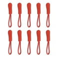thumbnail image 1 of 10Pcs Zipper Pulls Zippers Extension Strap Slider Durable Zippers Nylon Cord Broken Fixer Zip Rope Tag Replacement for Backpacks Jackets Red, 1 of 7