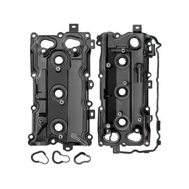 Engine Valve Cover Set 2 - Compatible with 2009 - 2014, 2016 - 2017 Nissan Maxima 3.5L V6 2010 2011 2012 2013