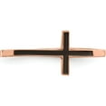 thumbnail image 5 of Sterling Silver Rose Gold-Plated Antiqued Sideways Cross Ring (Size 8) Made In United States qr5882p-8, 5 of 5