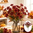 thumbnail image 2 of Halloween Sale Clearance!Fall Decorations, Two In One Pack Artificial Flowers For Garden And Balcony Decoration Potted Ornaments Violet And Bundle Combination Thanksgiving Bouquet Decorations, 2 of 7