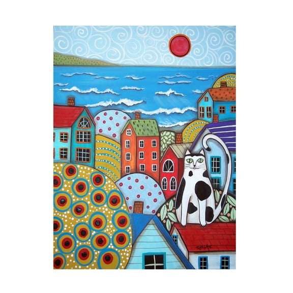 Trademark Fine Art 'Seaside Cat' Canvas Art by Karla Gerard