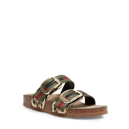 

Madden Girl Women s BamBamm Striped Footbed Sandals