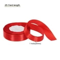 thumbnail image 2 of Unique Bargains 1 Inch 25 Yard Wide Satin Ribbon with Gold Edges Grosgrain Fabric Ribbon for Gift Wrapping, Red, 2 of 7