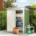 thumbnail image 2 of Outsunny 5x3 FT Small Outdoor Storage Shed with Adjustable Shelf Green, 2 of 10