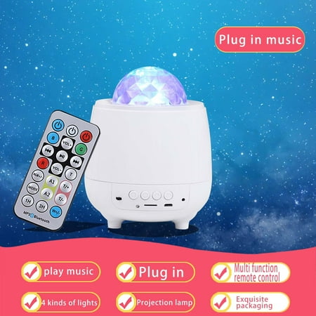 

Clearance Night Light Star Projector with Remote Control Timer Bluetooth Music Speaker
