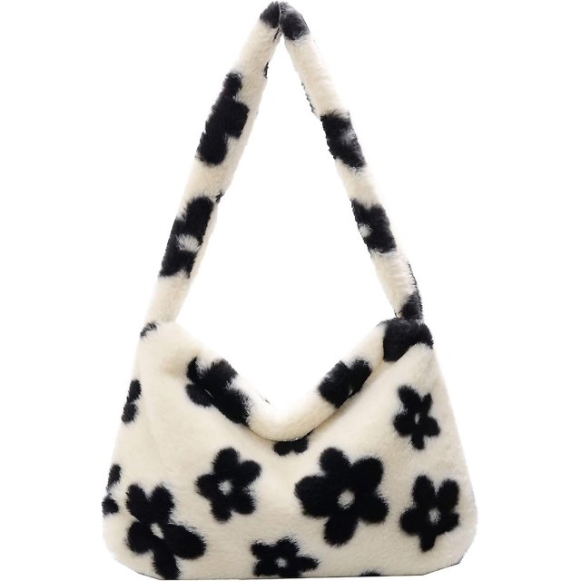 Bolso de mano esponjoso YONGSHENG para mujeres y niñas color difuso Tamaño 11,81*7,87*2,36