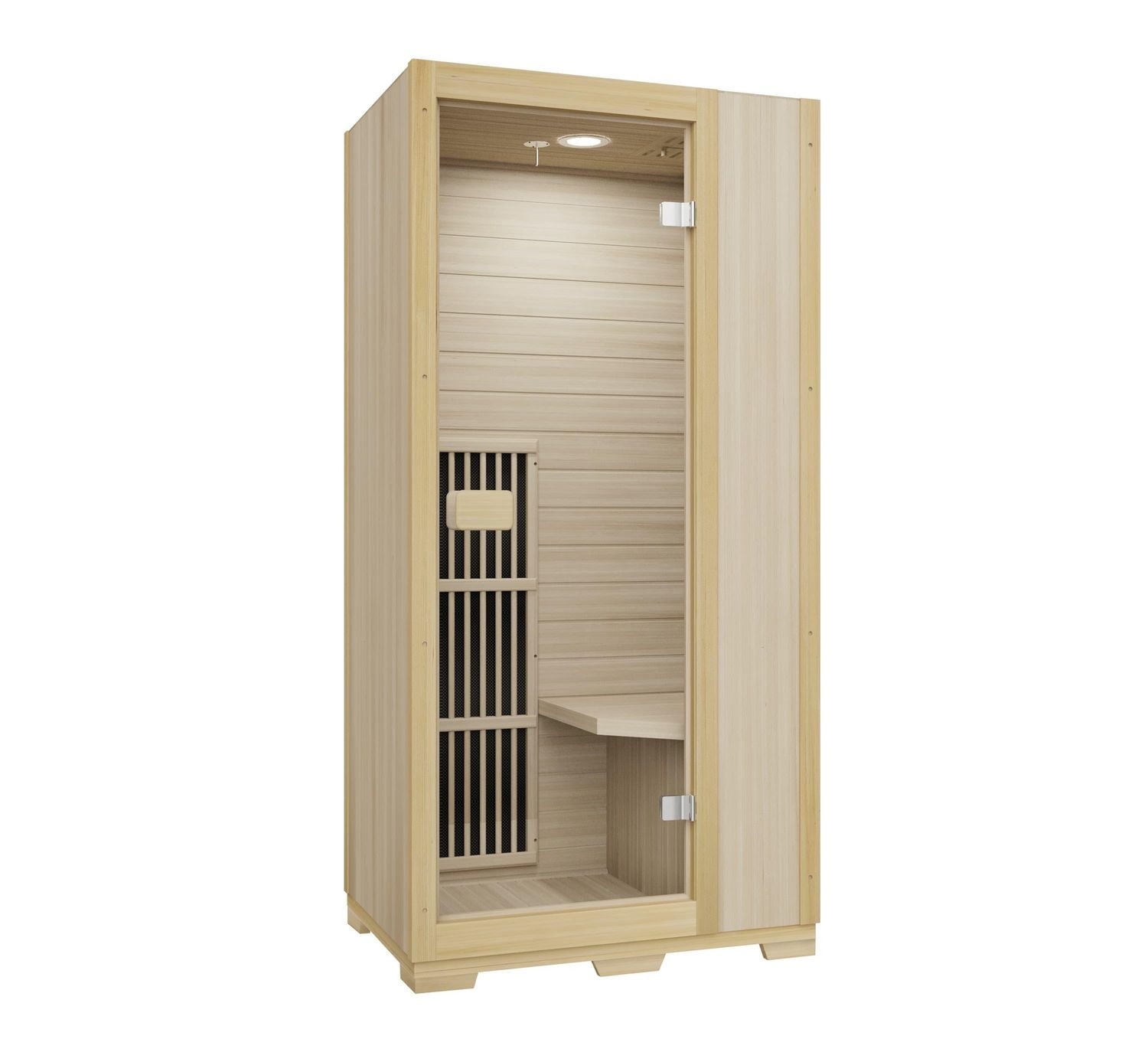 Blisspod Sauna infrarouge lointain pour 1 personne Hemlock Low EMF 3 radiateurs – Naturel