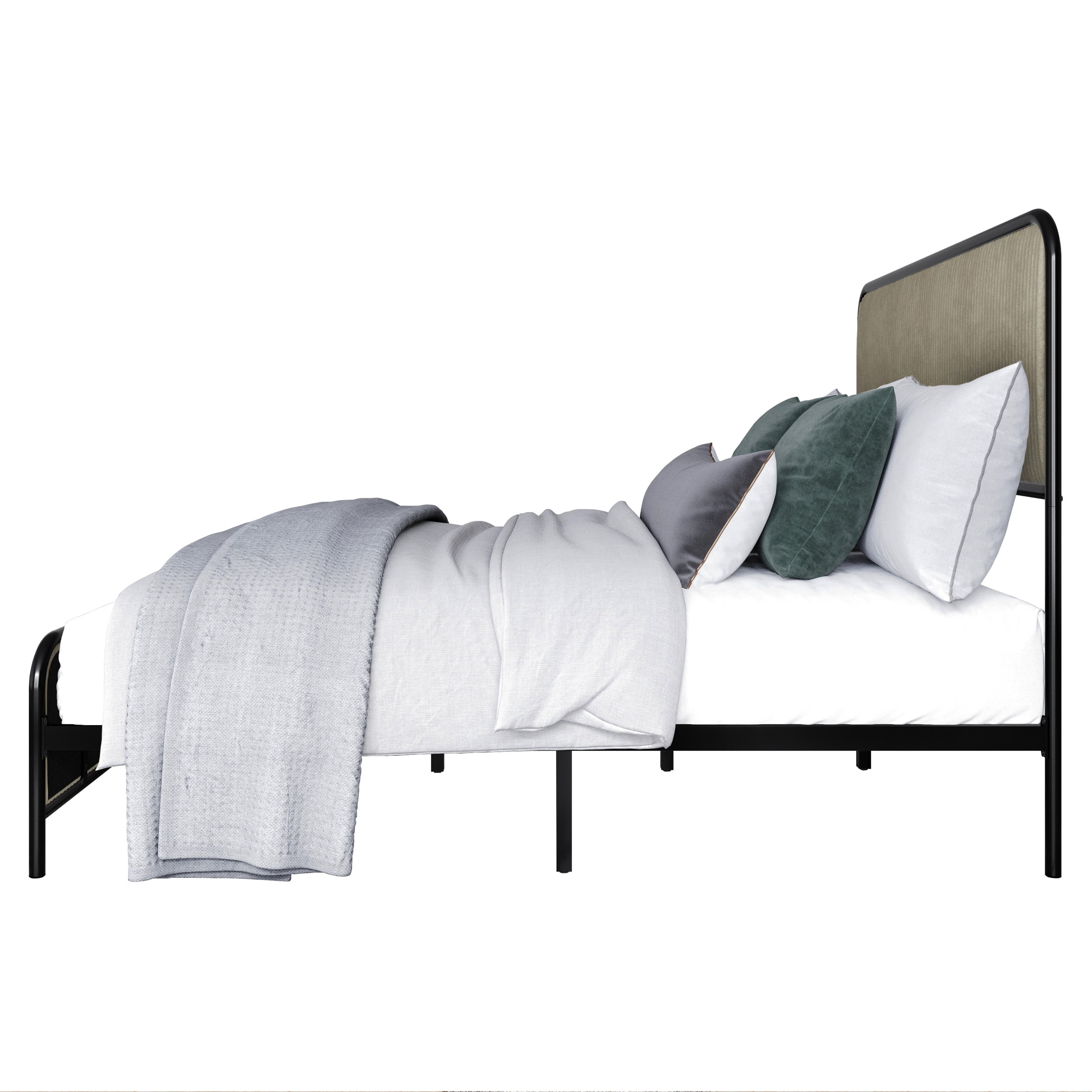 Home Design Parma King Panel Bed Frame, Black