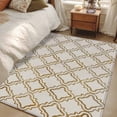 thumbnail image 4 of Beige Moroccan Area Rugs 3'x5', Washable Small Throw Rugs for Living Room Bedroom, Geometric Abstract Art Modern Indoor Outdoor Rug Non-Slip Low Pile Carpet Runner Reversible Floor Mats, 4 of 8