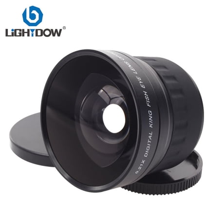 Lightdow 0.21X 52MM/58MM HD Fisheye Wide Angle Lens Screw-On Auxiliary Camera Lens Compatible with Canon Nikon Olympus DSLR Digital Camera