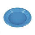 thumbnail image 1 of Nvzi 60Pcs 7in Plastic Dinner Plates, Disposable Plates Bulk Pack, Party Plates for BBQ, Picnic, Parties, Travel and Events, Microwavable Recyclable（Blue B）, 1 of 1