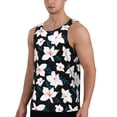 thumbnail image 2 of Lsque Lilies Flowers Pattern Mens Tank Tops Muscle Athletic Quick Dry Sleeveless Workout Fitness T Shirts Beach Tank Top, Loose-fit Sleeveless Shirt for Men-X-Large, 2 of 7