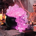 thumbnail image 3 of sunsanly DIY Bubbling Cauldron Decoration Halloween Witch Cauldron with Remote Control Plastic Black Bowl Lighting Bubbles Set for Hocus Pocus Party, 3 of 7