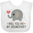 thumbnail image 3 of Inktastic Will You Be My Godmother Boys or Girls Baby Bib, 3 of 4