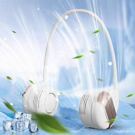 

SATRINO Portable Neck Fan 1800mAh Battery Operated Ultra Quiet Hands Free USB Fan with Strong Wind 360° Adjustable High Flexibility Wearable Personal Fan for Home Office Outdoor Travel (White)
