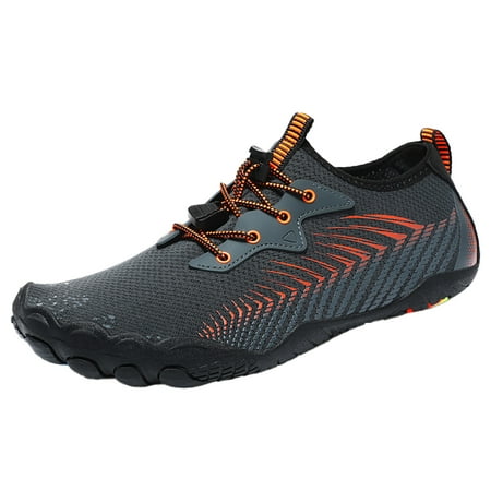 OJSFQUFP Womens Shoes Couple Women Outdoor Mountaineering Casual Sport Shoes Lace Up Beach Running Breathable Soft Bottom Shoes Flat Shoes for Women Dressy Work Grey 40