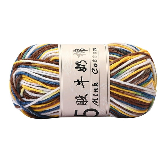 KQJQS 5-Strand Milk Cotton Yarn - 50g 325m Crochet & Knitting Thread for DIY Baby Sweater, Wool Balls, Hats