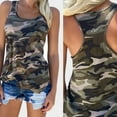 thumbnail image 2 of AYYUFE Women's Casual Army Camo Camouflage Tank Top Summer O-Neck Sleeveless T-Shirt, 2 of 2