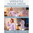 thumbnail image 5 of Casual Nights - Flannel Floral Long Sleeve Nightgowns for Women, Soft Lightweight Cotton & Lace Trim, Comfortable Lounging, Purple X-Large, 5 of 7