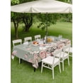 thumbnail image 3 of Easter Bunny Outdoor Tablecloth - 60x84 Inch Rectangle Dining Table Cover, Cute Rabbit Rose Floral Country Leaves Plants Green Waterproof Outdoor Table Cloth with Umbrella Hole & Zipper for Patio, 3 of 7