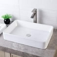 thumbnail image 4 of Mocoloo White Bathroom Sink 24"x16" Rectangle Bathroom Vessel Sink Modern Above Counter White Farmhouse 24 Inch Bathroom Sink Porcelain Ceramic Vanity Sink Art Basin, 4 of 6