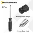 thumbnail image 3 of Uxcell 4pcs Mini Phillips Screwdriver 5.0mm 142mm Length Micro Precision Cross Head Screw Driver with Non-Slip Black Handle for Watch Eyeglasses Electronics Small Appliances Repair, 3 of 6