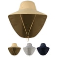 thumbnail image 2 of Coofit Men's Sun Hat Full Cover Protection Nylon Fishing Hat Bucket Hat for Outdoor, 2 of 7