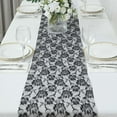 thumbnail image 5 of Efavormart 12"X108" Black Vintage Rose Flower Lace Table Runner, 5 of 10