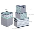 thumbnail image 5 of Bacati Collapsible Cotton Percale Fabric Laundry Hamper, Tribal Noah Mint, 5 of 6